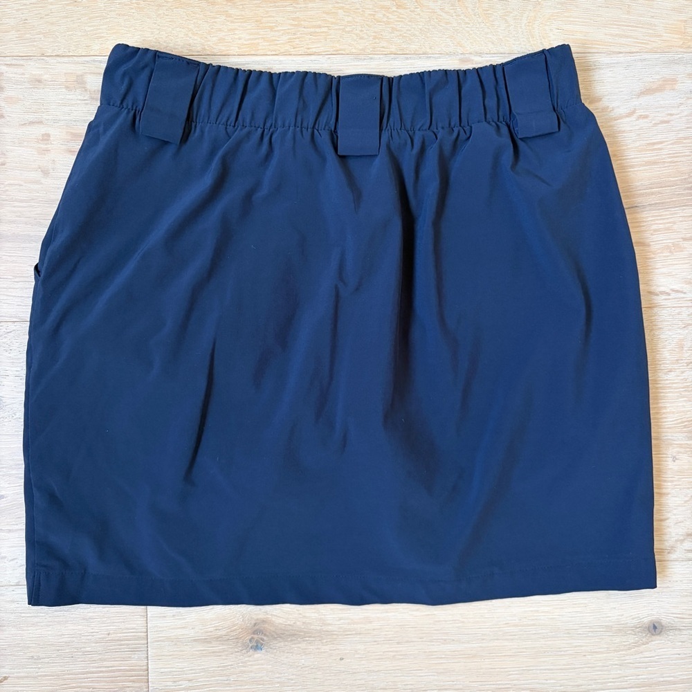 Athleta Navy Blue Athletic Skort Built In Shorts Elastic Waist Women Small*S